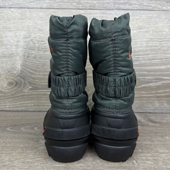 Sorel Flurry Toddler Boy Sz6 Gray Olive Orange Warm Lined Waterproof Winter Boot - Picture 4 of 10